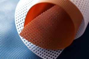 A mesh material, potentially illustrating Fiber Reinforced Polymer reinforcement options.